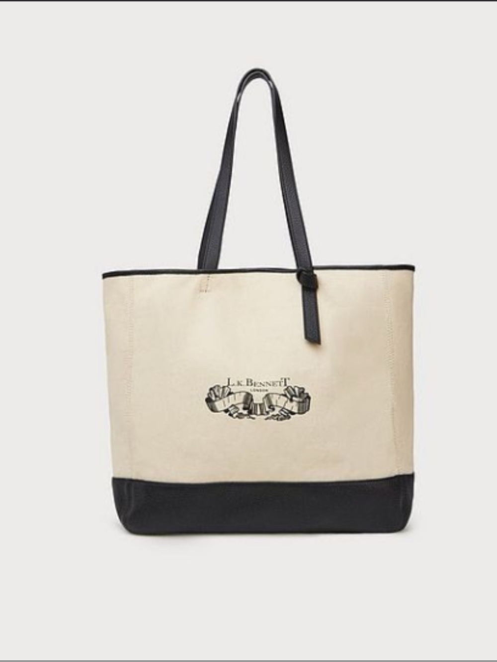 LK Bennett Lily Canvas Leather Tote